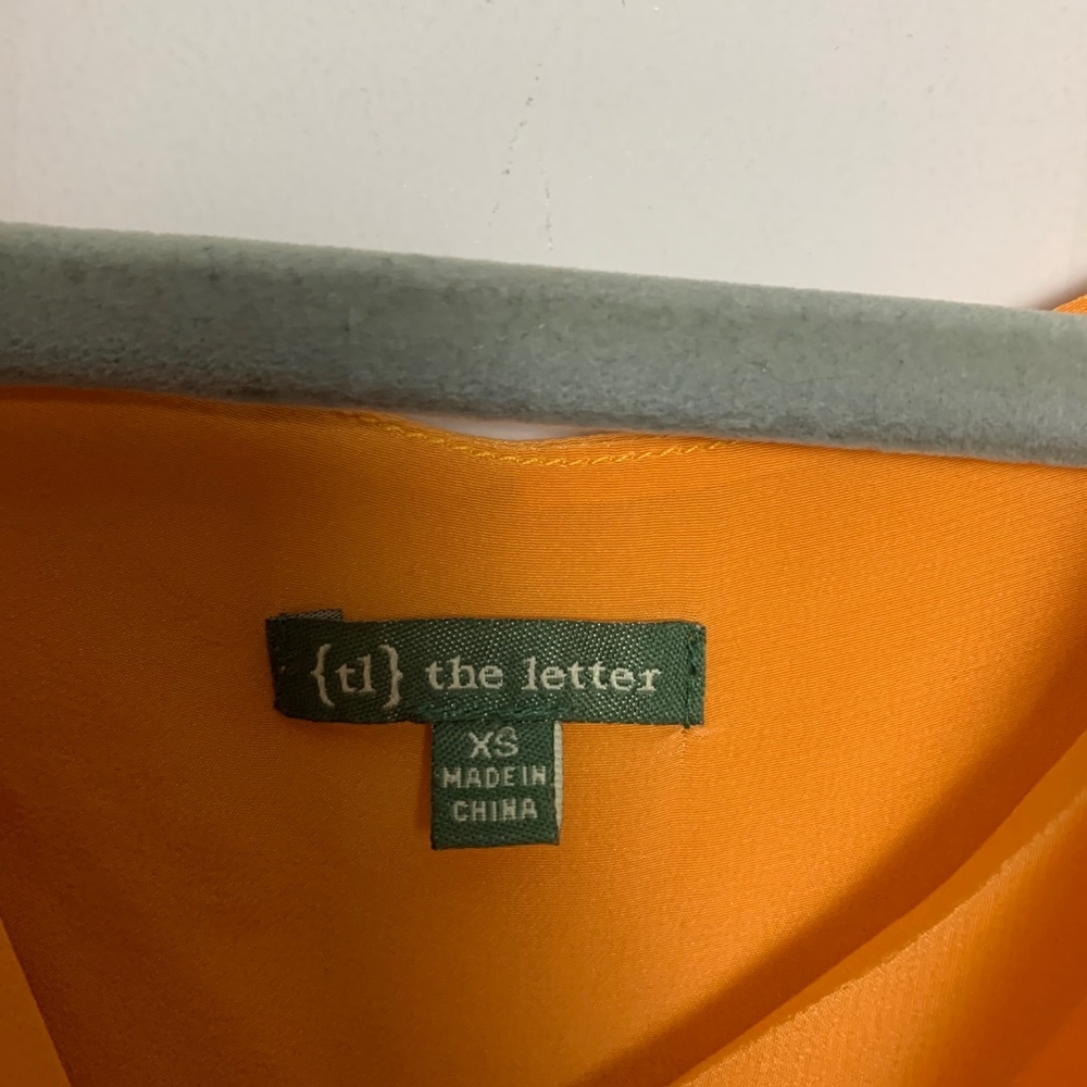 The Letter Silk Crepe Cowl Neck Dress Orange XS - Picture 4 of 6